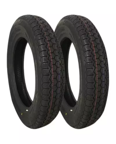 Lot 2 Pneus Tubeless 135 R15 Citroën Méhari / Dyane / AMI 8 / ACADIANE / 2CV Caoutchouc de haute qualité