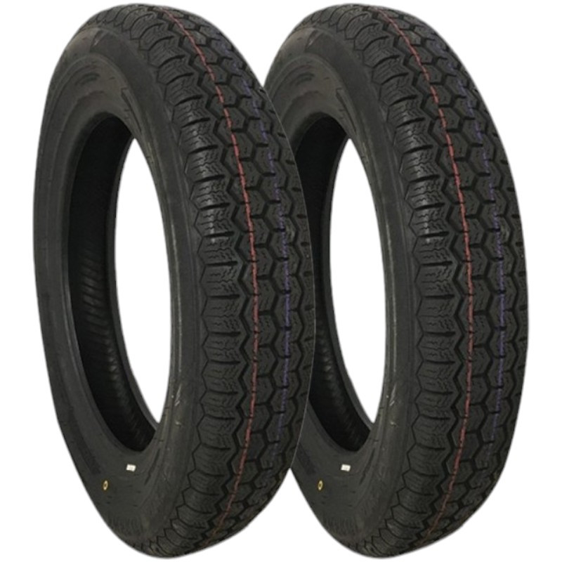 Lot 2 Pneus Tubeless 135 R15 Citroën Méhari / Dyane / AMI 8 / ACADIANE / 2CV Caoutchouc de haute qualité