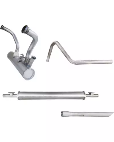 Kit Scarico Completo Uscita Corta (4 Parti) Méhari / Acadiane Resistenza di Alta Qualità