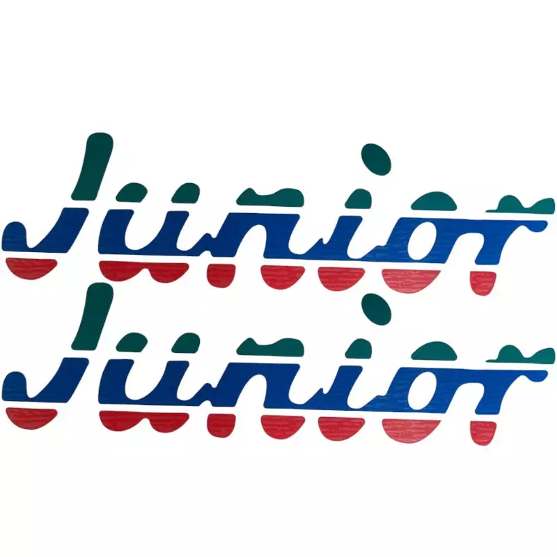 Front fender stickers Peugeot 205 Junior green blue red