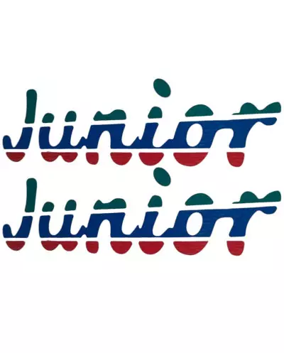 Front fender stickers Peugeot 205 Junior green blue red