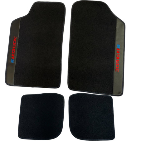 Tapis De Sol Peugeot 309 GTI 16 Noir Avec Simili Cuir