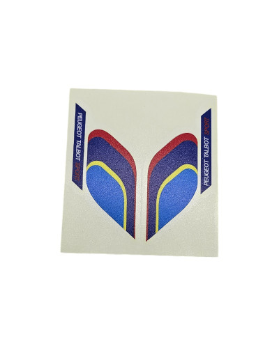 lot de 2 Stickers d'ailes Peugeot Talbot Sport pour Peugeot 205 Rallye PTS