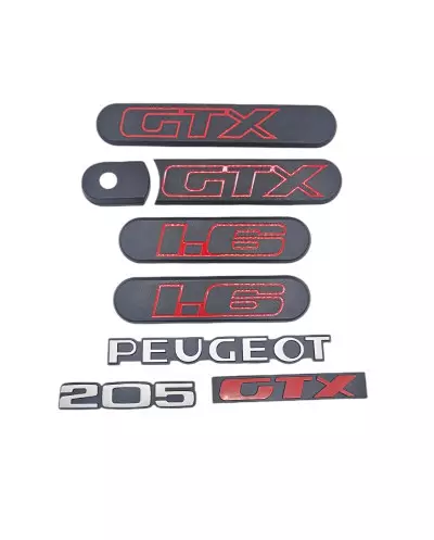 Custode Peugeot 205 GTX Whollow out ロゴ+キャップ付きコンプリートキット