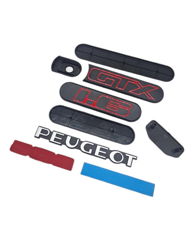 KIT complet Custode Peugeot 205 GTX Creusé + logos + bouchon +centre de volant ph2