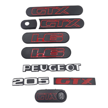 Peugeot 205 GTX Custos Hollowed + logos + cap + steering wheel center ph 1