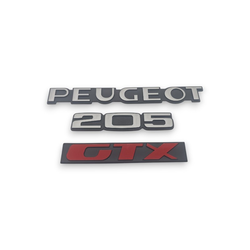 Lot de 3 Logos Peugeot 205 GTX