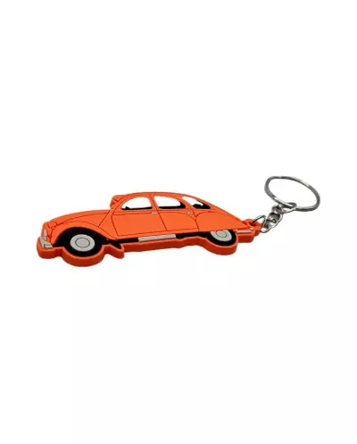 High quality orange Citroen 2CV keyring