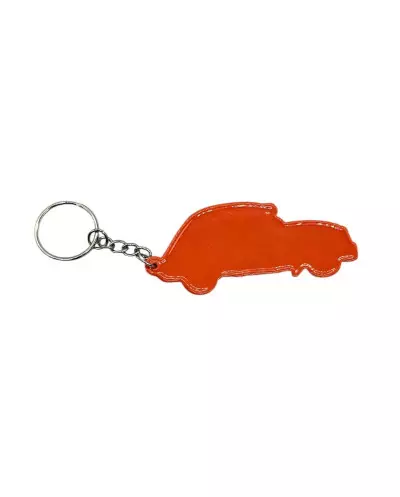 Orange Citroen 2CV key ring in soft pvc