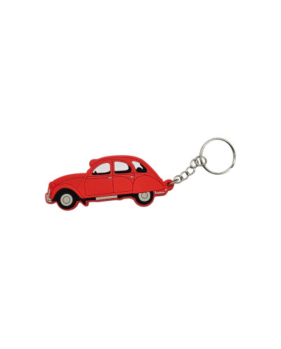 Red Citroen 2CV key ring