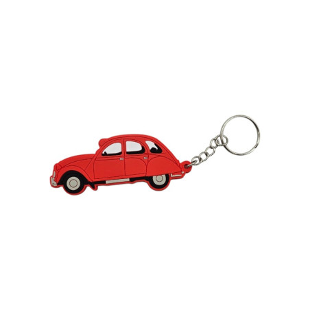 Red Citroen 2CV key ring