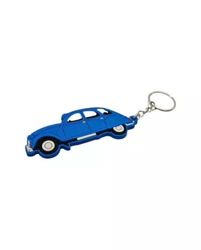 New blue Citroen 2CV key ring