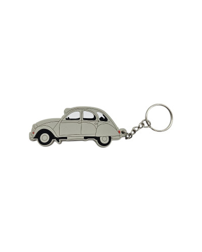 Grey Citroën 2CV key ring