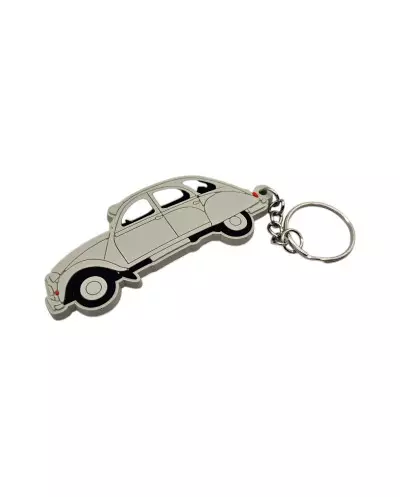 New grey Citroen 2CV key ring