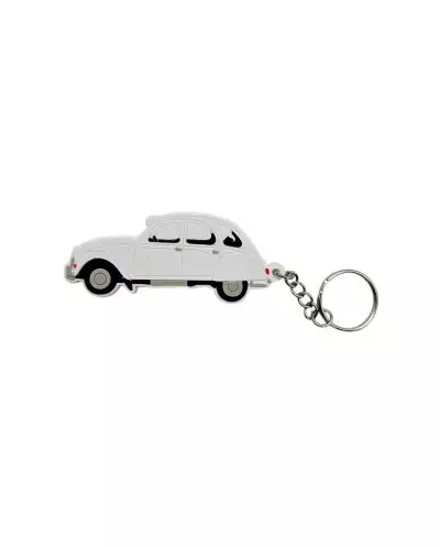 Porte clé CITROEN 2CV blanche