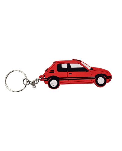 Porte clé Peugeot 205 GTI 1.6 rouge