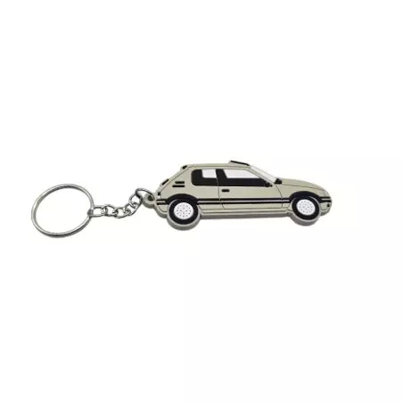 Porte clé Peugeot 205 GTI 1.6 grise