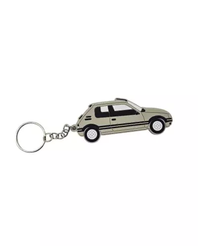 Porte clé Peugeot 205 GTI 1.6 grise de bonne qualité