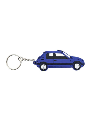 Porte clé Peugeot 205 GTI 1.6 bleue