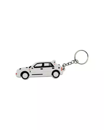 Lancia Delta HF key ring white