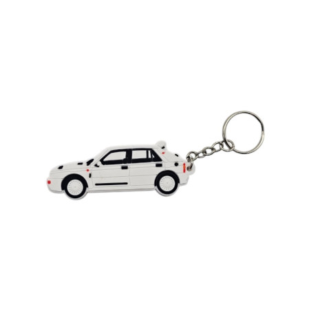 Lancia Delta HF key ring white