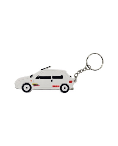 Porte clé Peugeot 106 Rallye phase 2 blanche