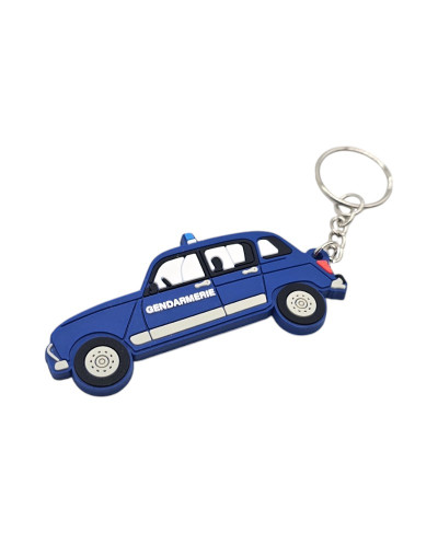 Porte clé Renault 4L gendarmerie en pvc souple