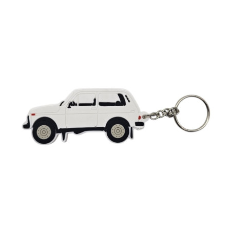 Porte clé LADA NIVA blanche