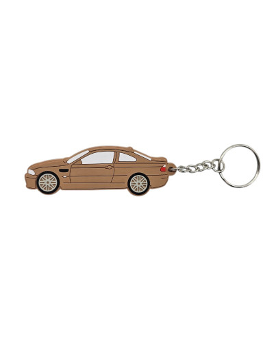 BMW M3 E46 keychain champagne brown