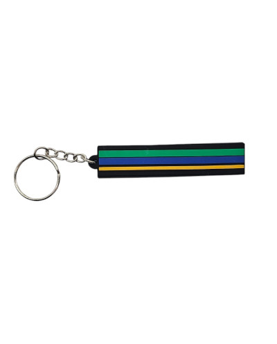 Porte clé logo de coffre Peugeot 205 JUNIOR vert bleu jaune