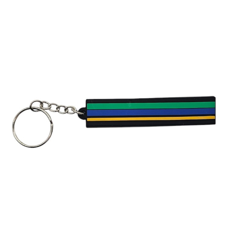 Porte clé logo de coffre Peugeot 205 JUNIOR vert bleu jaune