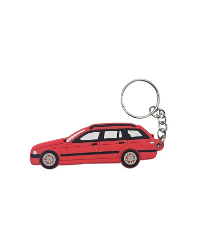 Porte clé BMW E36 Touring de couleur rouge