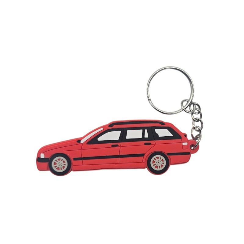 Porte clé BMW E36 Touring de couleur rouge