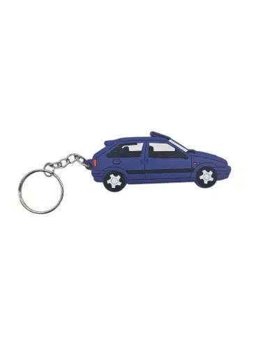 Porte clé Citroën ZX de couleur bleue