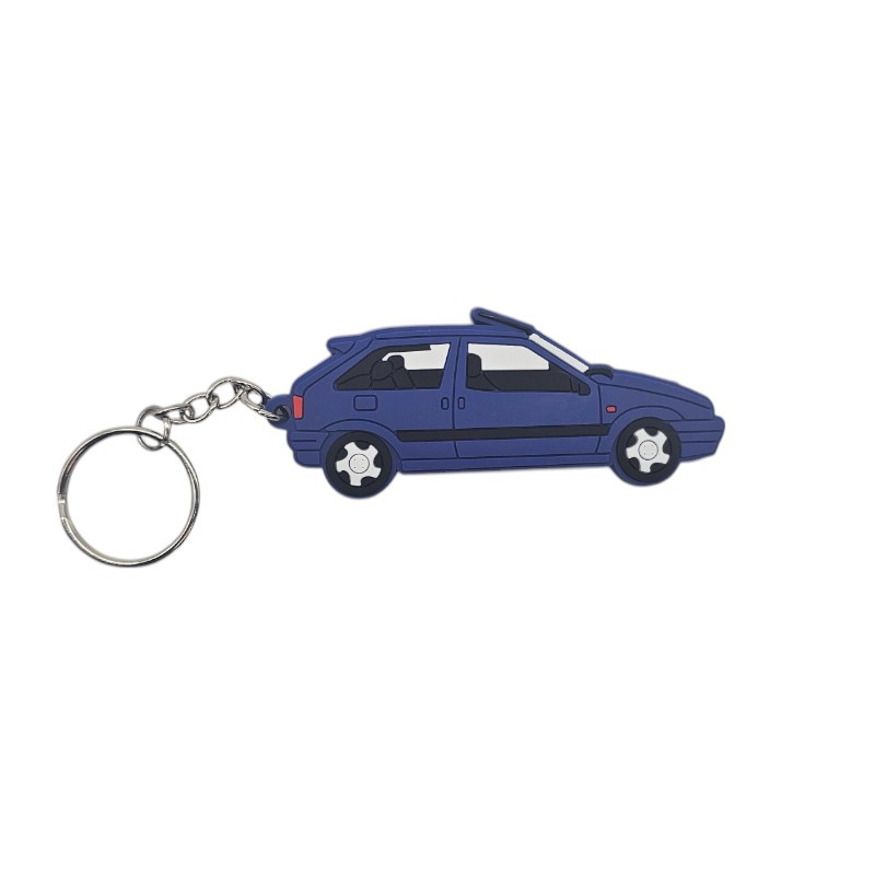 Porte clé Citroën ZX de couleur bleue