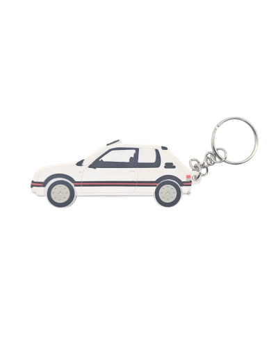 Peugeot 205 GTI keychain in soft PVC - White