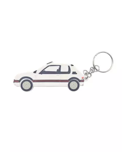 Porte clé Peugeot 205 GTI 1.9  Blanc