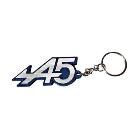 Blue and white A5 keychain for Renault 5 Alpine