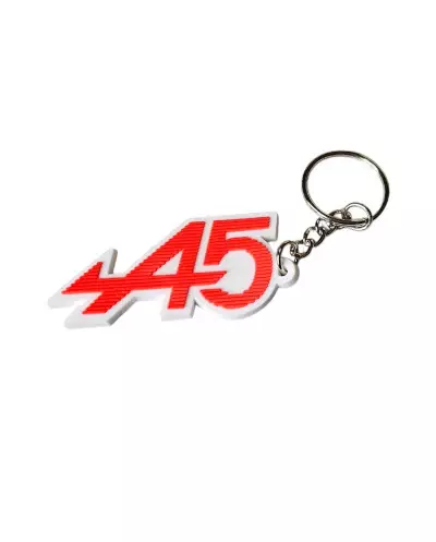 Porte clé A5 blanc et rouge pour Renault 5 Alpine