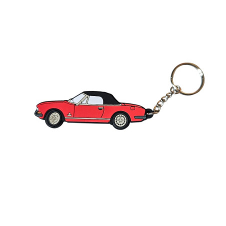 Porte clé Peugeot 504 Cabriolet Rouge