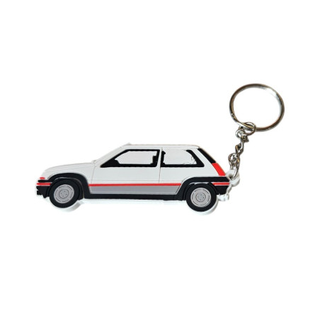 Porte clé Renault Super 5 GT Turbo phase 1 blanche