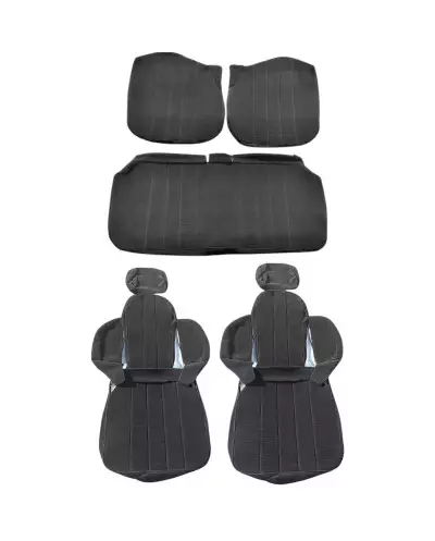 Housse de sièges Complète en tissu côtelé noir Renault 5 Alpine Turbo