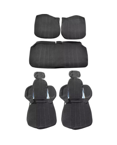 Renault 5 Alpine Turbo black ribbed fabric front and rear seat trim