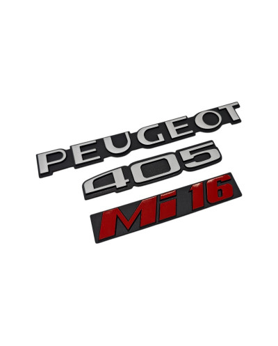 Logos Peugeot 405 MI16 Rouge pour coffre 405 Phase 1