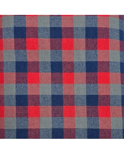 Red Grey Plaid Fabric for Renault 4L