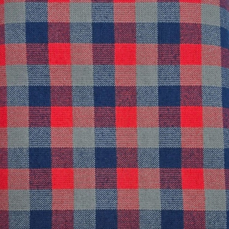 Red Grey Plaid Fabric for Renault 4L