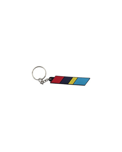 Porte-clés PTS aux couleurs mythiques de Peugeot Talbot Sport Rouge, bleu, jaune.