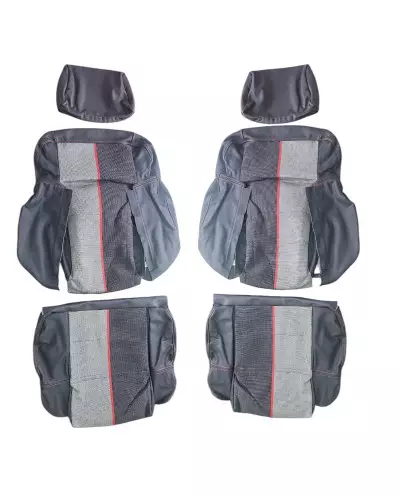 Tapicería de los asientos delanteros Ramier Leather antracita Peugeot 205 CTI