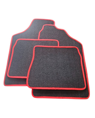 Protection intérieure Peugeot 106 Rallye – SET de 4 Tapis de sol en velours noir avec bordure en simili.