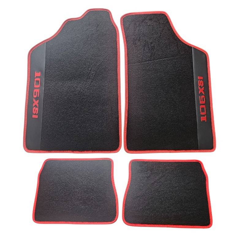 Pack 4 tapis de sol Peugeot 106 XSI – Confection sur mesure, qualité française.